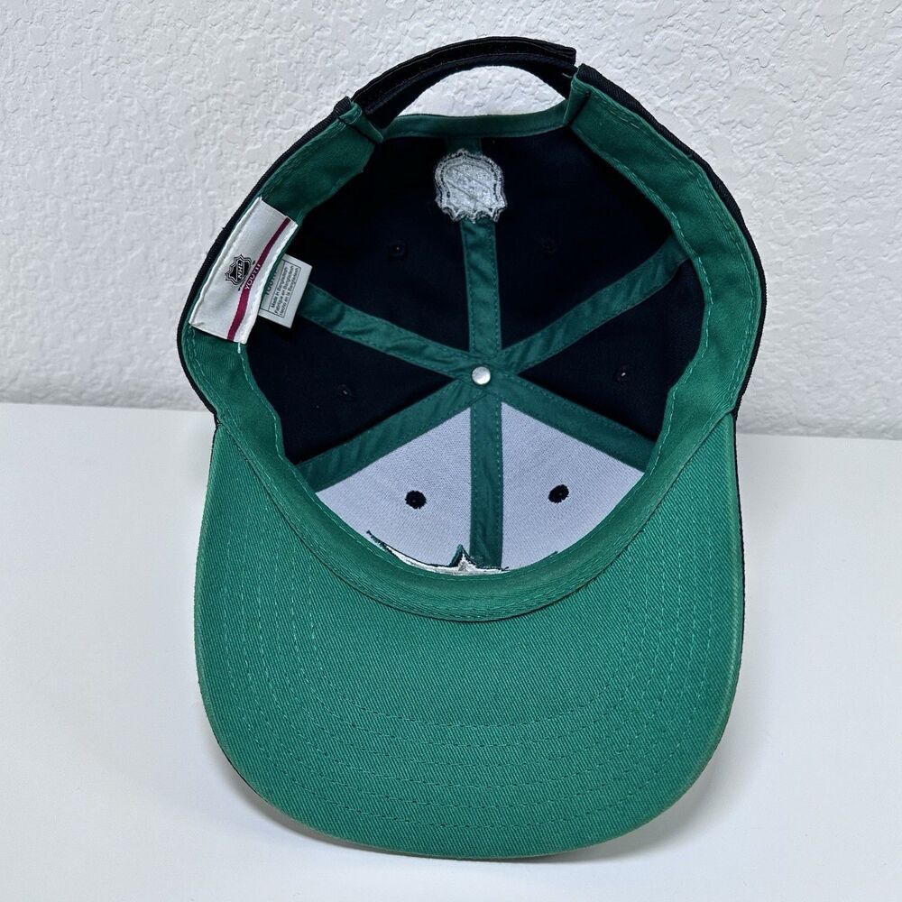 Dallas Stars NHL Youth Adjustable Strapback Hat Black Green Logo Cap Kids Hockey - Picture 7 of 13